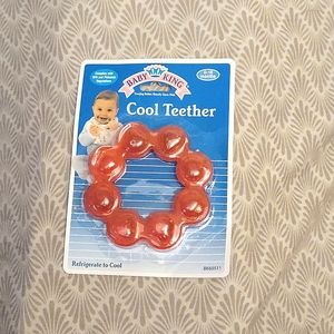 🍼Baby Silicone Circle Teether w Fruit Shaped Grips (Red)♥️